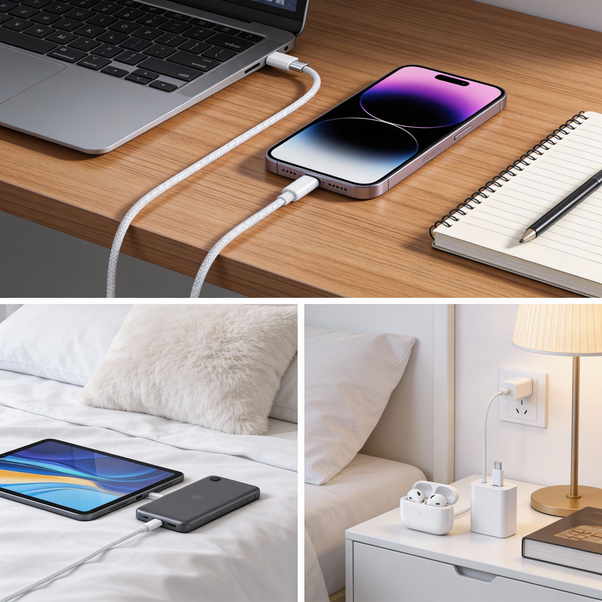 ⚡ Cargador USB-C de Carga Rápida — Potencia que Acompaña Tu Ritmo